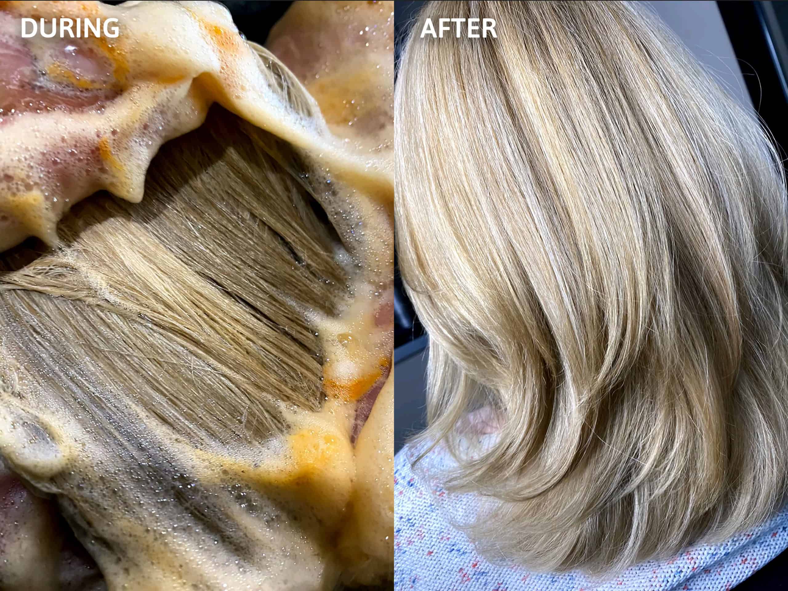 Creamy Blonde during and after sample 2